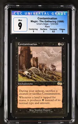 CONTAMINATION Urza's Saga Rare CGC 9 MTG [Nostalgium] - Image 1