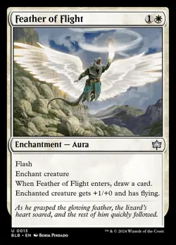FEATHER OF FLIGHT Uncommon Bloomburrow NM MTG - Image 1