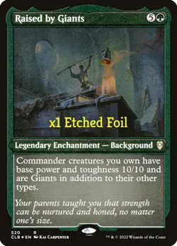 MTG Etched Foil CMR: Battle for Baldur's Gate CLB Raised by Giants MINT - Image 1