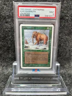 Unlimited War Mammoth PSA 9 Graded Magic MTG - Image 1