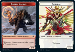 1 x Goblin Shaman Token // Samurai Token - Foil - Kamigawa: Neon Dynasty - Light - Image 1