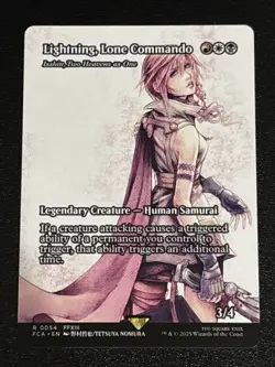 MTG Final Fantasy: Through the Ages Lightning, Lone Commando 0054 NM Rare - Image 1
