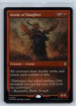 AVATAR OF SLAUGHTER (FOIL ETCHED) 529 COMMANDER MASTERS MTG FOIL NM - Image 1