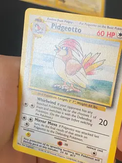 ENGLISH POKEMON PIDGEOTTO 22/102 RARE WIZARDS BASE SET ROUCOUPS - VG/EXC - Image 2