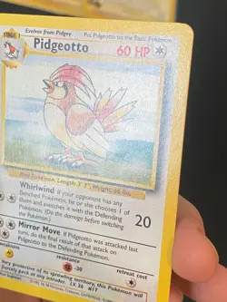 ENGLISH POKEMON PIDGEOTTO 22/102 RARE WIZARDS BASE SET ROUCOUPS - VG/EXC - Image 3