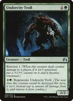 Undercity Troll 4x FOIL ORI MTG Magic Origins Uncommon MINT green - Image 1
