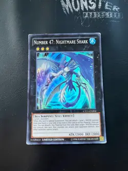 YUGIOH NUMBER 47: NIGHTMARE SHARK SUPER RARE CT11-EN004 LIMITED EDITION - Image 1