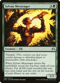 Sylvan Messenger 3x FOIL ORI MTG Magic Origins Uncommon MINT green - Image 1