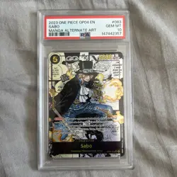 One Piece OP04 083 Sabo Manga Alt Art (not PRB) PSA 10 GEM MINT - Image 1