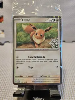 EEVEE 133/165 Pokemon TCG Holiday Calendar 2025 Holo Festive Stamp Promo SEALED - Image 1