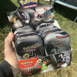 Pokemon Unova Black Bolt White Flare Mini Tin Display 8 tins 16 packs Sealed - Image 4