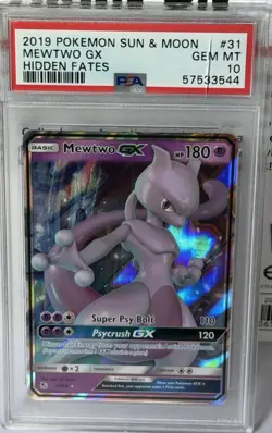 2019 Pokemon Sun & Moon Black Star Mewtwo GX PSA 10 - Image 1