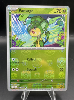 Pokemon TCG Pansage 004/086 Master Ball Holo Scarlet & Violet Black Bolt NM/M - Image 1