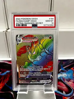 PSA 10 Machamp VMAX Rainbow Secret #194 Gem Mint Pokemon Astral Radiance - Image 1