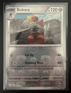 Pokemon TCG Bisharp 065/086 Master Ball Holo Scarlet & Violet Black Bolt NM/M - Image 1