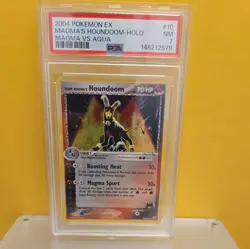 PSA 7 Houndoom 10/95 Reverse Foil EX Team Magma VS. Team Aqua 2004 Pokemon TCG - Image 1