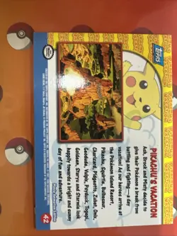 Pokemon TCG Pikachu's Vacation Pokemon Topps Pikachu's Vacation 42 - Image 2