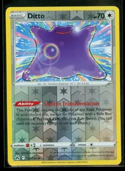 Pokemon DITTO 107/159 - Crown Zenith - RARE Rev Holo - - MINT - Image 1