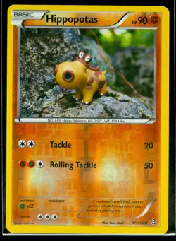 Pokemon HIPPOPOTAS 87/160 - XY Primal Clash Rev Holo MINT! - Image 1
