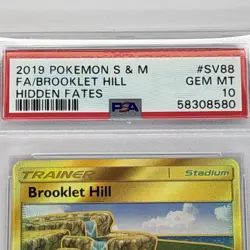 2019 POKEMON SUN & MOON HIDDEN FATES #SV88 FULL ART/BROOKLET HILL - PSA 10 - Image 3