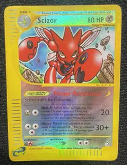 Pokemon TCG Aquapolis Scizor #32/147 Reverse Holo Rare - Image 1