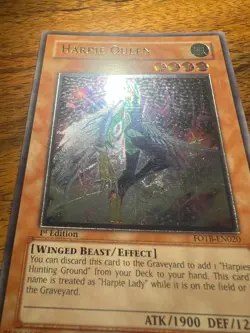 Yugioh Harpie Queen - FOTB-EN020 - 1st Edition - Ultimate Rare NM - SEE IMAGES - Image 3