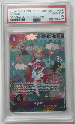 One Piece - OP14 The Azure Sea’s Seven - Sugar - OP10-065 SP Alt Art - PSA 10 - Image 4