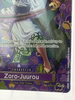 Bandai Zoro-Juurou OP05-067 Emperors in the New World Rare Foil Alt Art PSA 10 - Image 4