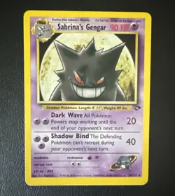 Pokemon Sabrina's Gengar Rare Regular Gym Challenge Card 29/132 2000 WOTC - Image 2