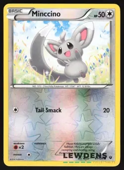 Minccino - 87/124 - Common Reverse Holo - Fates Collide - Pokemon Card - Image 1