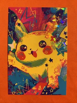 Graffiti Pikachu Cracked Ice Holo Pokemon Electric Card Database Peru Us Seller - Image 1