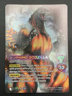 UniVersus TCG Burning Godzilla 2025 Promo Card Limited Edition NEAR MINT - Image 1