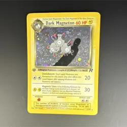 Pokemon TCG Dark Magneton 11/82 Team Rocket Holo Rare 1st Edition Card English - Image 1