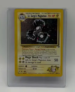 Pokemon Lt. Surge's Magneton 8/132 Gym Heroes Holo Rare Stage 1 70 HP Card - Image 1