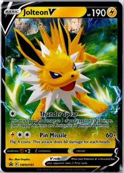 Pokemon Card - Jolteon V SWSH Promo 151 NM - Image 1