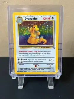 1999 Dragonite 4/62 Holo Rare Pokemon Card - Fossil Set - Image 1
