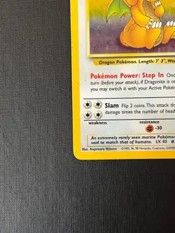 1999 Dragonite 4/62 Holo Rare Pokemon Card - Fossil Set - Image 4