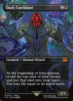 MTG Dark Confidant - Borderless NM-Mint Final Fantasy - Image 1