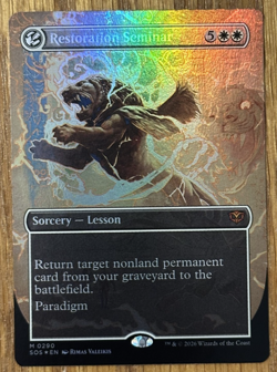 MTG Secrets Of Strixhaven, Restoration Seminar - Borderless Foil - Image 1