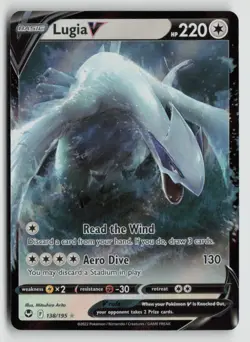 Lugia V 138/195 Pokemon SWSH12: Silver Tempest Ultra Rare NM - Image 1