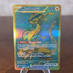 Pokemon Miraidon ex Hyper Rare Gold Full Art Holo SV: Paldean Fates 243/091 - Image 1