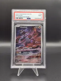 Pokemon Groudon Illustration Rare SV Paradox Rift 199/182 Holo Card PSA 9 - Image 1