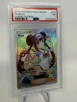 Fa/Rosa 2019 Pokemon Sun & Moon Cosmic Eclipse #236/236 PSA 7 NEW CERT - Image 1
