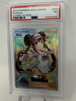 Fa/Rosa 2019 Pokemon Sun & Moon Cosmic Eclipse #236/236 PSA 7 NEW CERT - Image 2