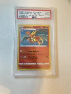 PSA 9 MINT Special Delivery Charizard Pokemon 2022 Black Star Promo #075 - Image 1
