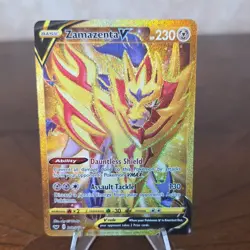 Pokemon Zamazenta V Full Art Secret Rare Holo Swsh01 Sword & Shield 212/202 - Image 1