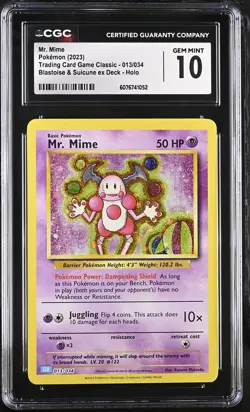 Pokemon #013/034 Mr. Mime CGC 10 - Image 1