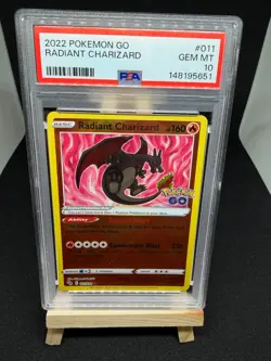 Pokemon Go Charizard Holo Rare TCG Card 011/078 PSA 10 - Image 1