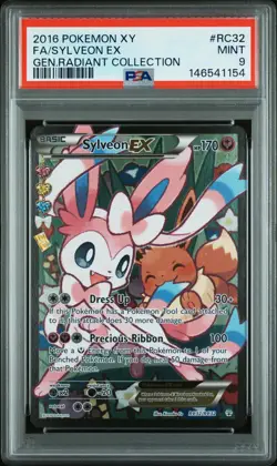 2016 POKEMON XY GENERATIONS RADIANT COLL #RC32 FULL ART/SYLVEON EX PSA 9 - Image 1