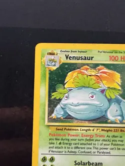 Pokemon Venusaur Base Set 15/102 Holo Rare 100 HP English Card 1999 - Image 3